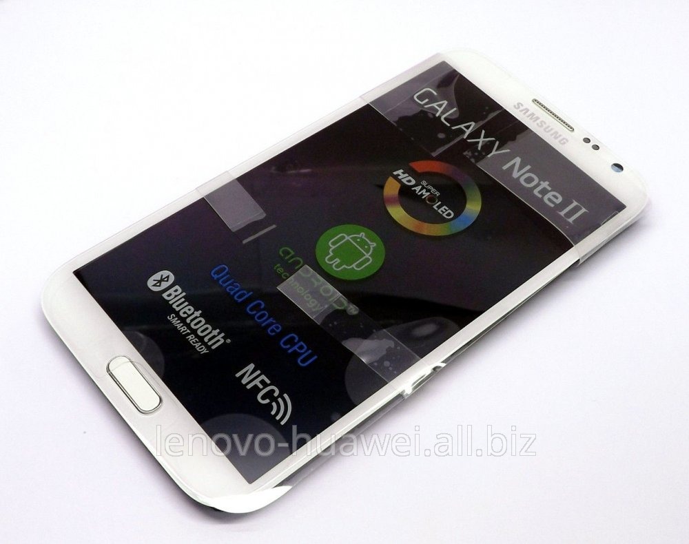 Дисплей Samsung N7100 Galaxy Note2 с белым с тачскрином и корпусной рамкой