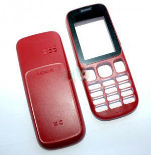 Корпус Nokia 101 Asha red high copy передняя+задняя панель