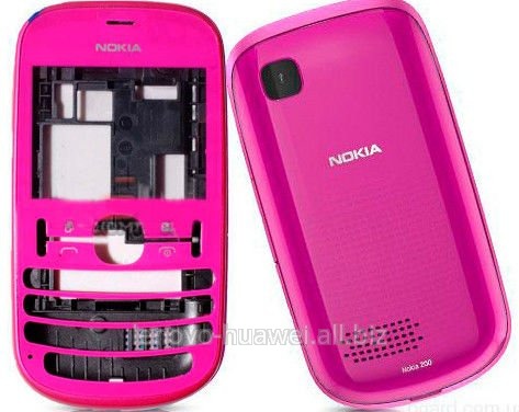 Корпус Nokia 200 Asha pink high copy полный комплект