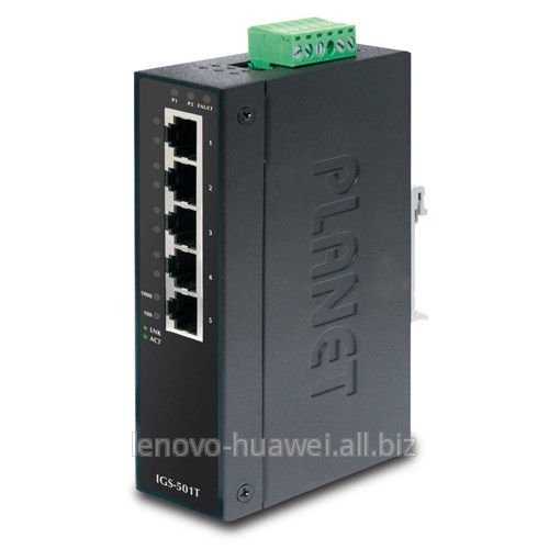 Неуправляемый промышленный коммутатор Planet IGS-501T (5-Port 10/100/1000Mbps)