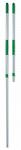 Алюминиевая телескопическая рукоятка  длина 97-184 см с зеленой ручкой