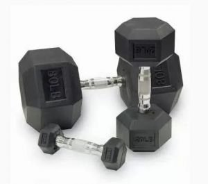 Гантель обрезиненная Body Solid SDRK12,5 хромированная ручка 12,5кг