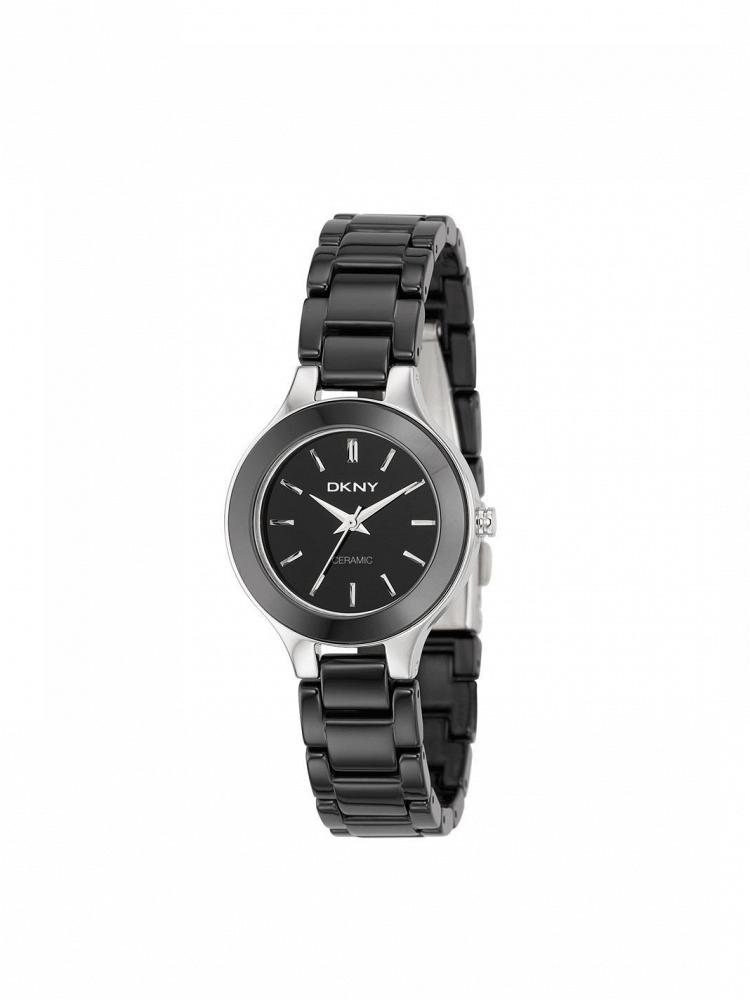 Часы наручные DKNY CHAMBERS SMALL BLACK ROUND CERAMIC WATCH