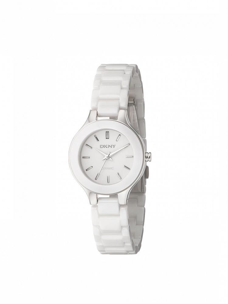 Часы наручные DKNY CHAMBERS SMALL WHITE ROUND CERAMIC