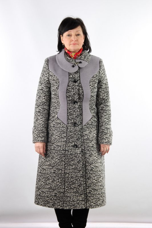 Пальто демисезонное кашемир мраморно-серый p-7093