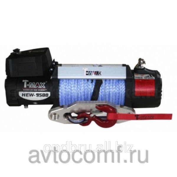 Лебедка T-MAX HEW-9500 X Power с синтетическим тросом