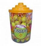 Карамель на палочке Toppy sour, фруктовое ассорти с кислой начинкой, 16гр*150шт*6 банок