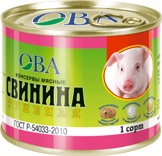 Свинина тушёная ГОСТ 1/с ОВА Р-54033