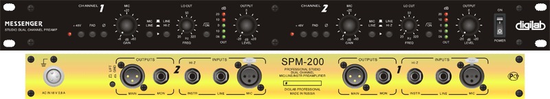 SPM-200 двухканальный студийный универсальный предусилитель