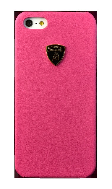 Крышка Lamborghini Diablo Leather для iPhone 5 розовая