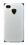 Крышка Lamborghini Diablo Leather для iPhone 4 белая