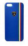 Крышка Lamborghini Tricolor для iPhone 5 синяя