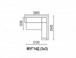 Мягкий угол Глория-14Д (3х3)