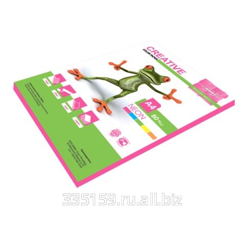Бумага Creative color (Креатив), А4, 80 г/м2, 50 л., неон малиновая, БНpr-50м