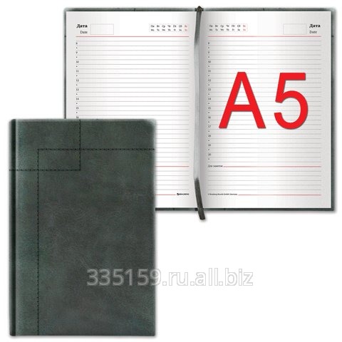 Ежедневник Brauberg (Брауберг) недатированный, А5, 138х213 мм, под простроченную кожу, 160 л., серый