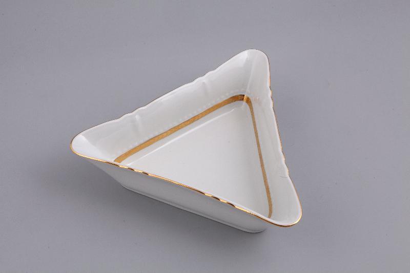 Салатник треугольный 25см, форма сабина, 1239, фарфор, leander (684128)