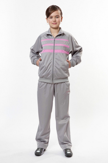 Спортивный костюм детский ЗЕБРА серо-розовый