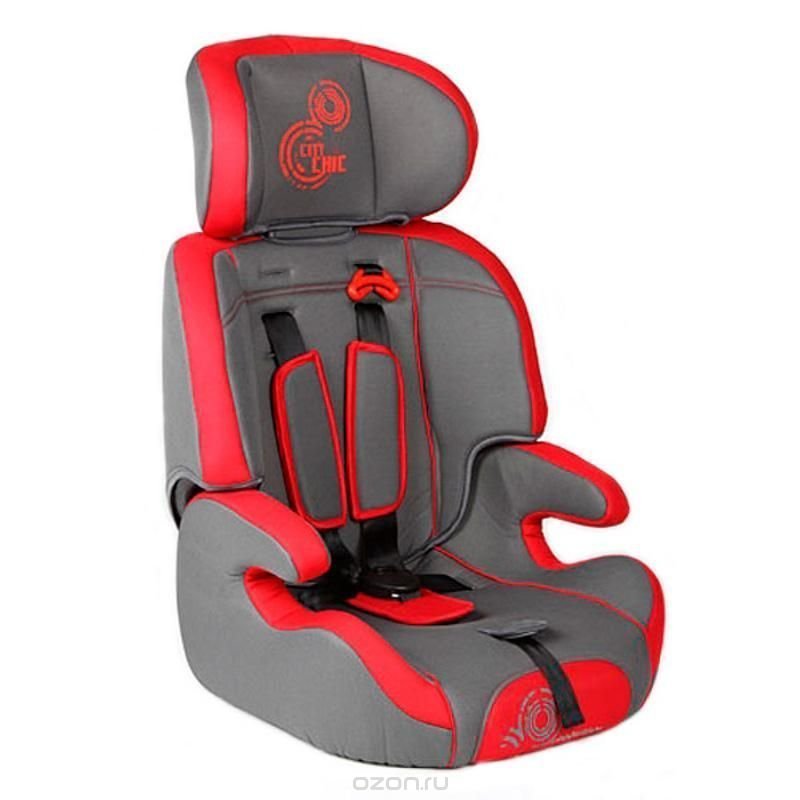 Автокресло Leader Kids City Travel, цвет City Chic Red+Grey (красн/сер), 1-2-3 гр., 9-36 кг, (4шт/ко