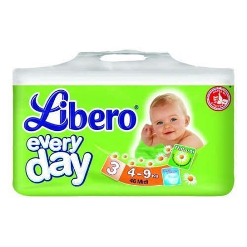 Подгузники Libero EveryDay 4-9 кг M 46 шт