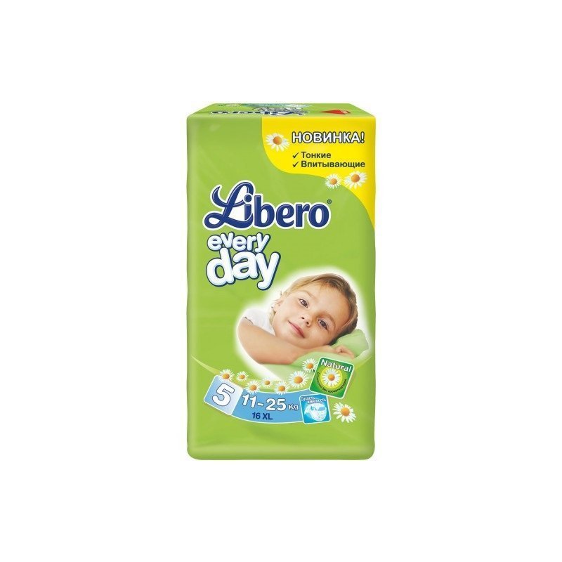 Подгузники Libero Every Day Standart Pack 5 11-25 кг XL 16 шт