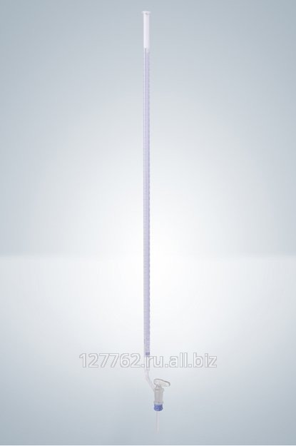 Бюретка Hirschmann 10 : 0,02 мл, класс B, с линией Шеллбаха, светлое стекло, синяя градуировка, боковой стеклянный кран Артикул 3210160