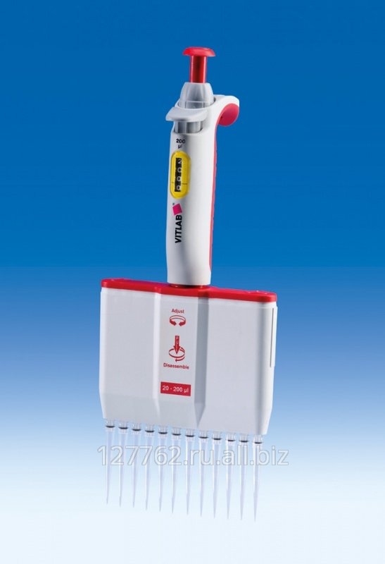 Пипет-дозатор многоканальный VITLAB micropipette -12, 20-200 мкл Артикул 1612006