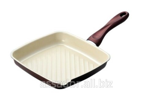 сковорода-гриллер с керамическим покрытием, 26 х 24 см «кросс»