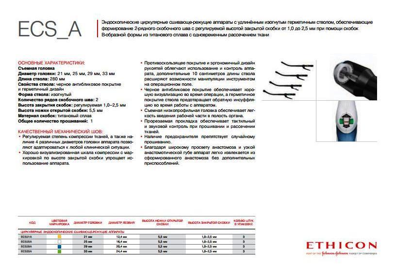 Эндоскопический циркулярный сшивающий аппарат Эндопас ILS, диаметр 29 мм ECS29A 3шт.
