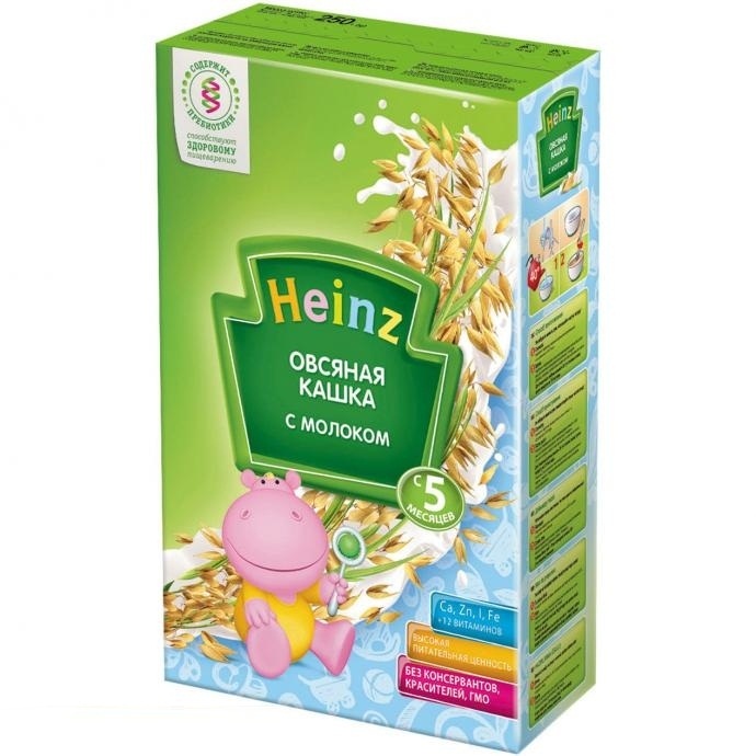 Каша молочная heinz овсяная с 5 мес 250 г