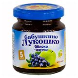 Пюре БАБУШКИНО ЛУКОШКО яблоко с черникой с 5 мес.100 г