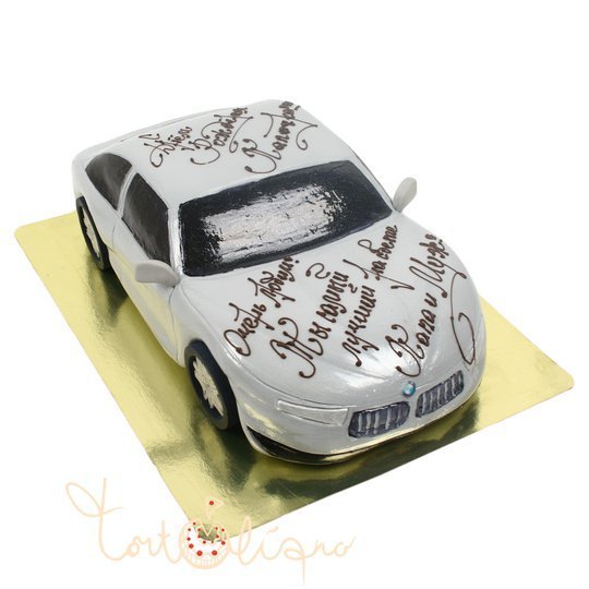 Праздничный торт в виде автомобиля БМВ №837