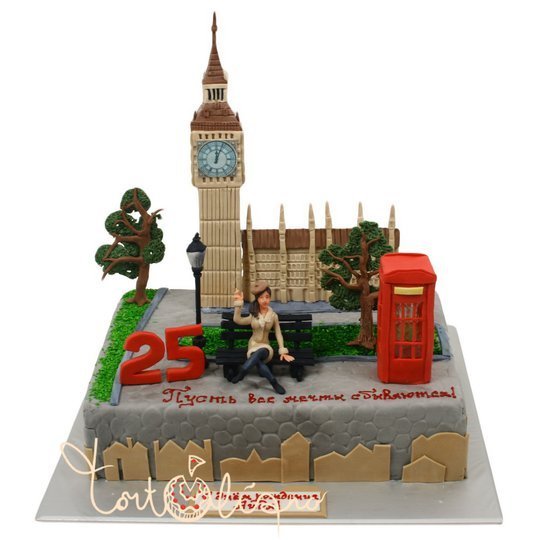 Праздничный торт в Лондонском стиле №702