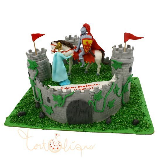 Праздничный торт рыцарь и принцесса №770