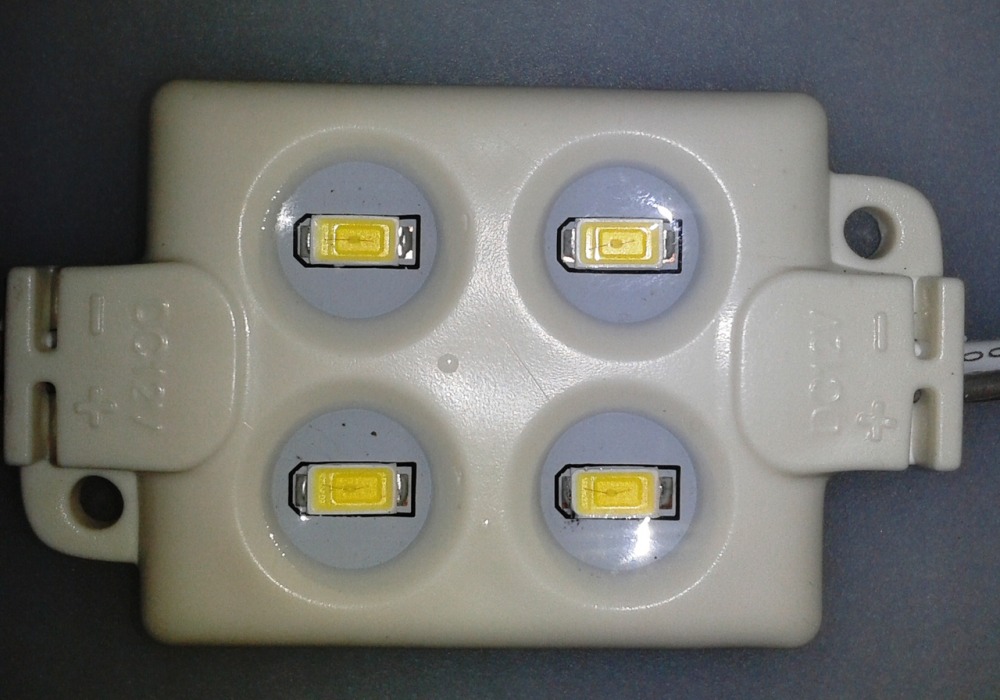 LED Module 4pcs SMD5630, 1.44W,120°,220LM,DC12V, IP65,CW