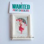 Шоколадная открытка "Валентинка девушка" 140мм х 100мм, арт. Отк-092Б