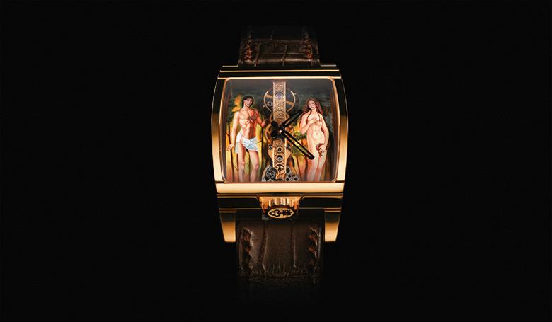 Часы CORUM Golden Bridge Adam & Eve