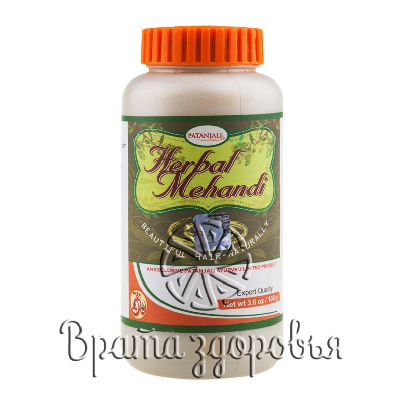 Натуральная индийская хна с травами HERBAL MEHANDI  Патанджали, Хна на травах