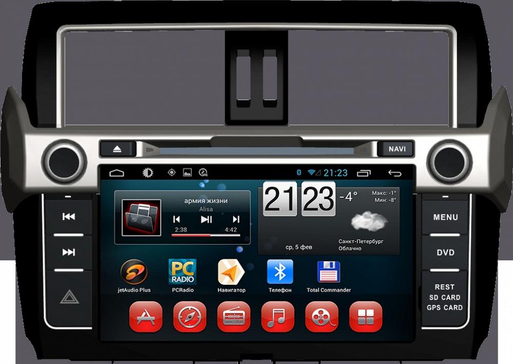 Штатное головное устройств CARMEDIA KR-9000 TOYOTA LC PRADO 150 2013+ ANDROID 4.2