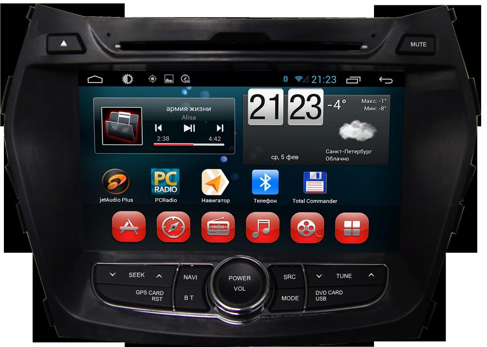 Штатное головное устройство CARMEDIA KR-8022 HYUNDAI SANTA FE 2012+ ANDROID 4.2