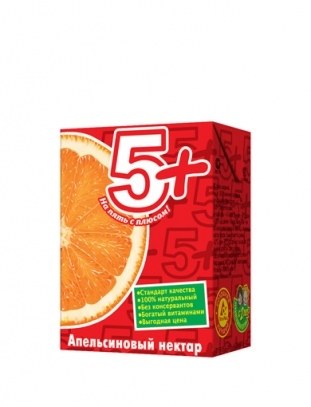 Нектар апельсиновый 5+ 0,2л