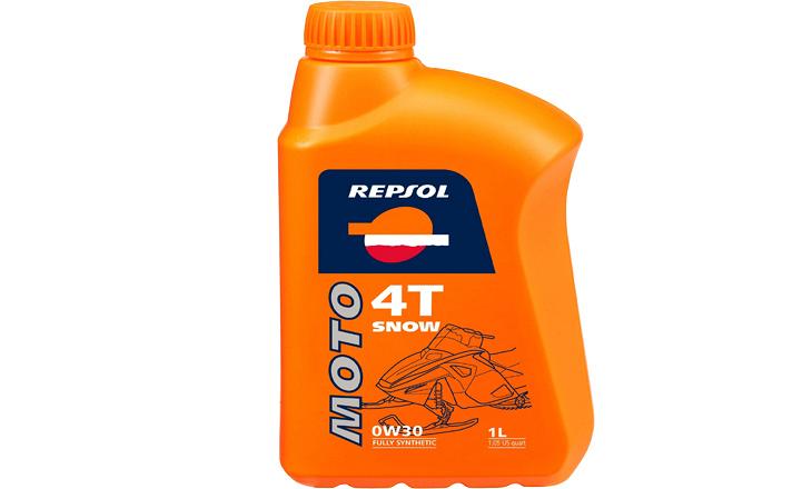 Полностью синтетическая моторное масло Repsol Moto Snow 4T 0W30 1L