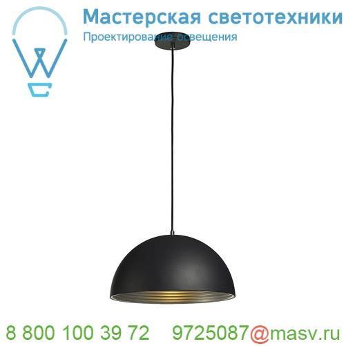 155900 SLV FORCHINI M 40 PD светильник подвесной для лампы E27 40Вт макс., черный/ серебро