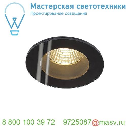 114440 SLV PATTA-F ROUND светильник встраиваемый IP65 12Вт c LED 3000К, 745лм, 38°, черный