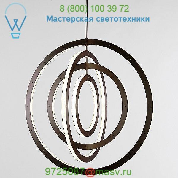 Halo Vertical 4-Ring Pendant Light HALOCV4-BK-120 Roll & Hill, светильник