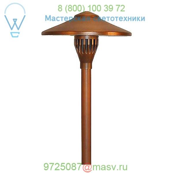 Focus Industries Brass Panel LED China Hat Area Light AL-04-LEDP-BRS, светильник для садовых дорожек