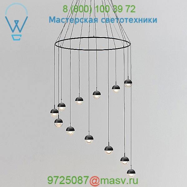 Dora P12 Multi-Light Pendant Light Seed Design SLD-1010PC12-BRS, светильник