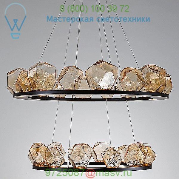 CHB0039-2B-FB-A-CA1-L1 Hammerton Studio Gem Bezel Ring 2-Tier Chandelier, светильник