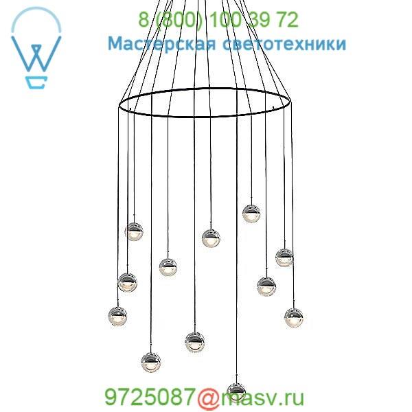 SLD-1010PC12-BRS Seed Design Dora P12 Multi-Light Pendant Light, светильник