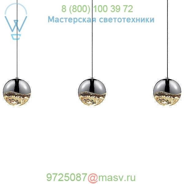 Grapes 3 Light LED Rectangular Multipoint Pendant 2920.01-SML SONNEMAN Lighting, светильник