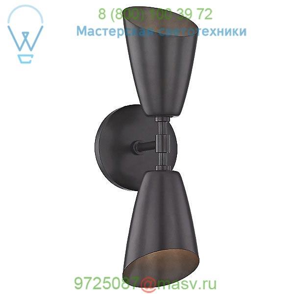 H115102-AGB Kai 2-Light Wall Sconce Mitzi - Hudson Valley Lighting, настенный светильник бра